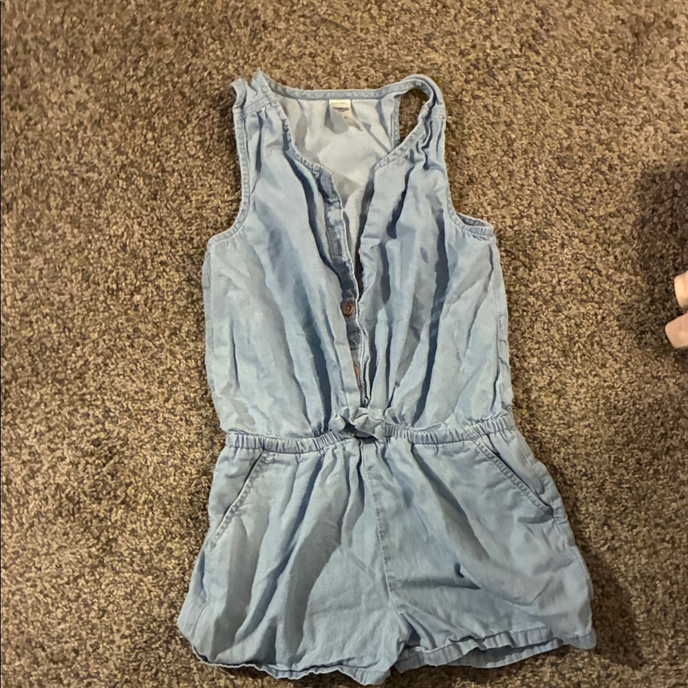 Kids Light Blue Sleeveless Romper